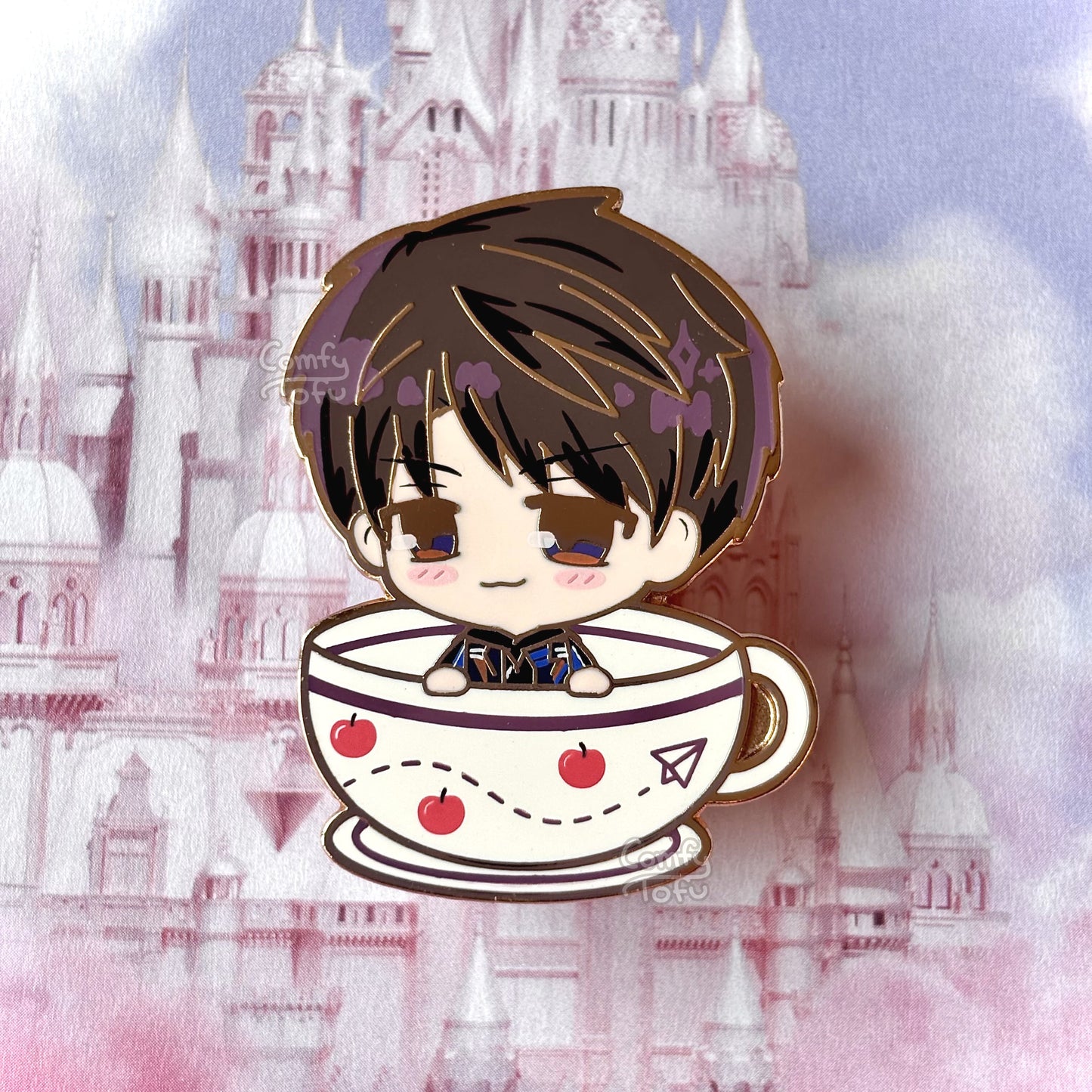 Apple Pilot - Kitty Tea Cup LADS Pin