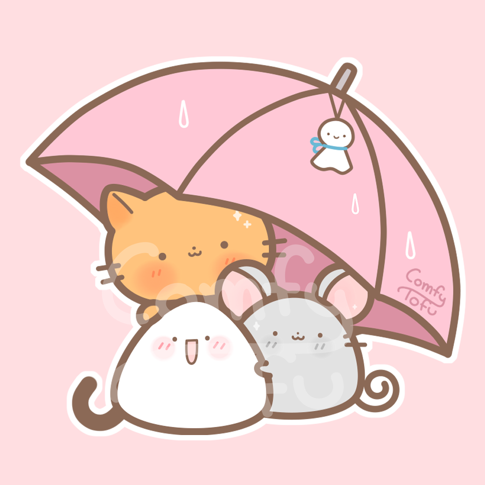 Spring Rain Vinyl Sticker