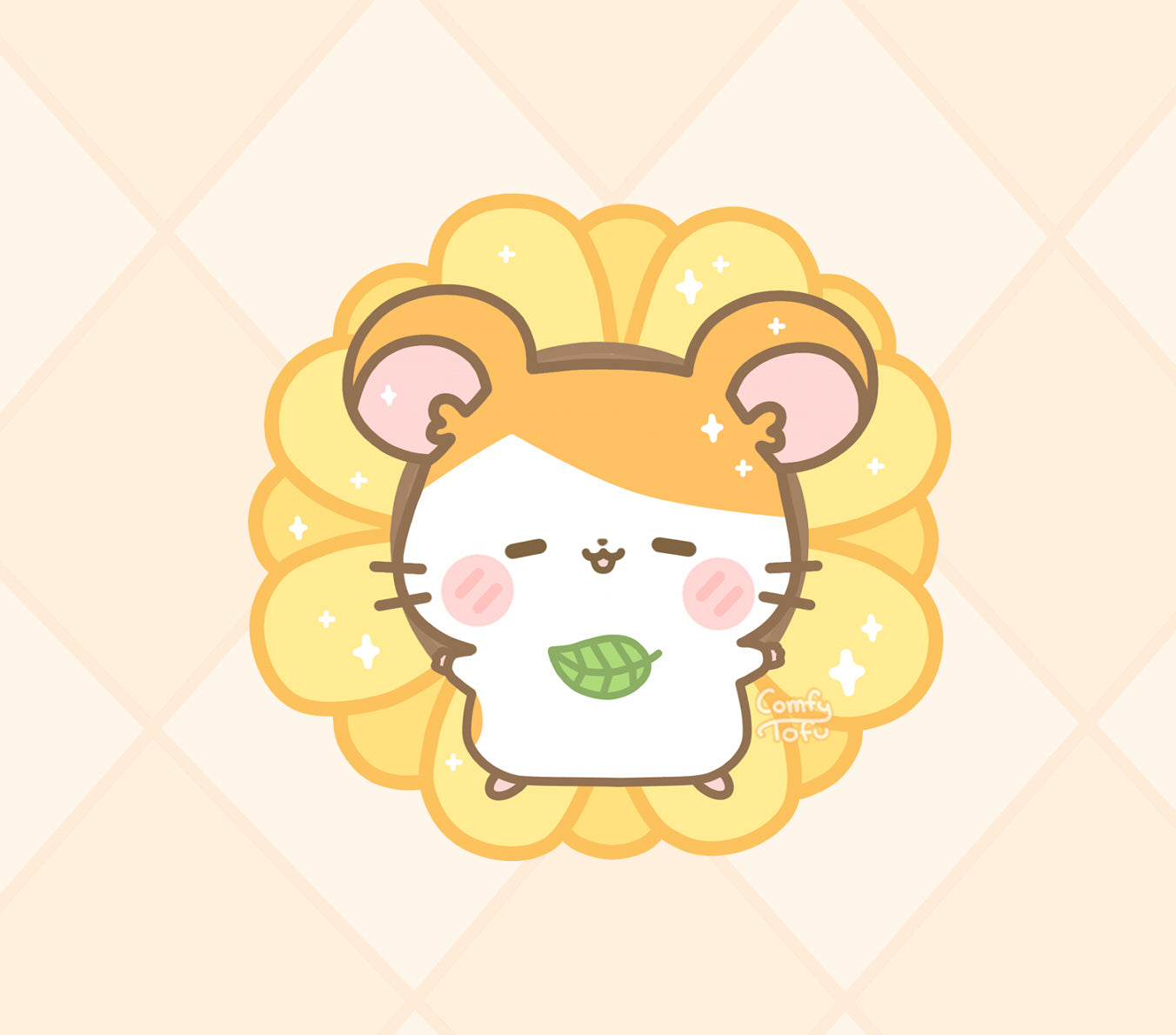 Sunflower Hammy Vinyl Sticker