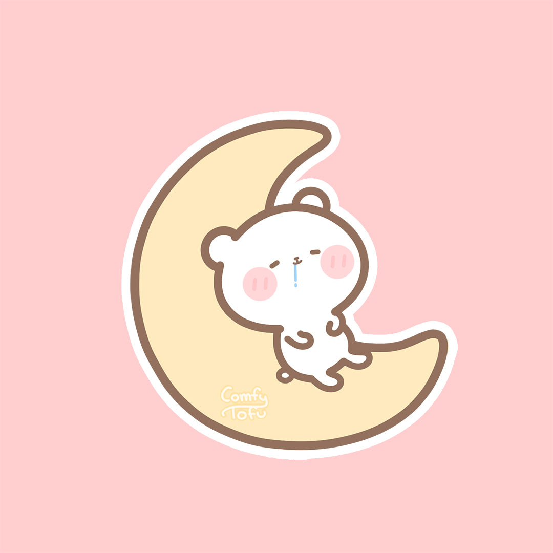 Sleepy Bear Vinyl Sticker