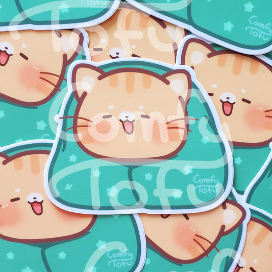 Cozy Cat Vinyl Sticker