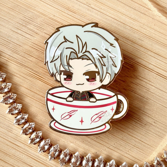 Crow Boss - Kitty Tea Cup LADS Pin