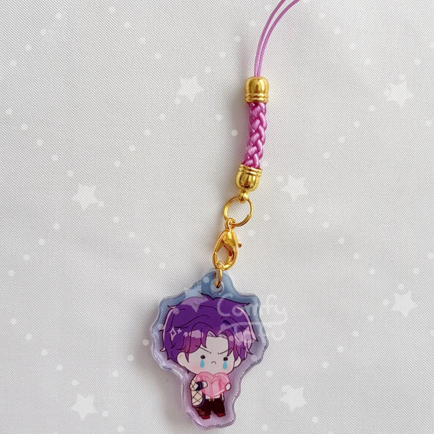 Fishy Artist Acrylic Phone Charm