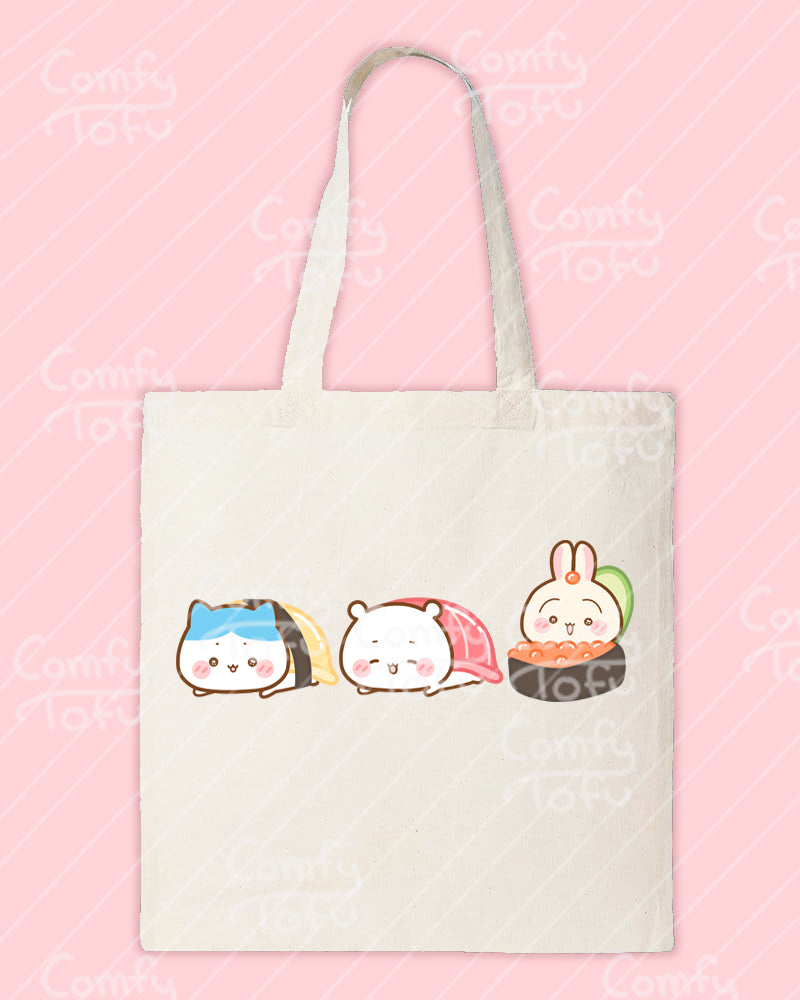 Anxious Sushi Chii Canvas Tote Bag
