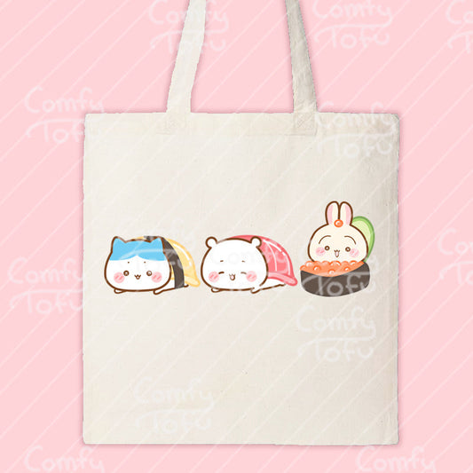 Anxious Sushi Chii Canvas Tote Bag