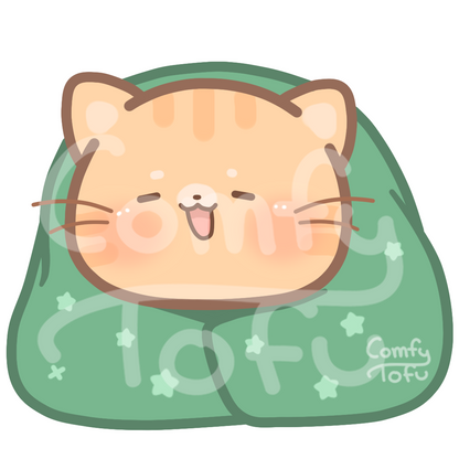 Cozy Cat Vinyl Sticker