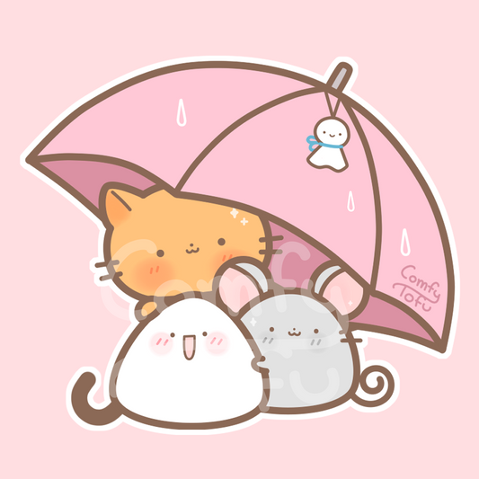 Spring Rain Vinyl Sticker