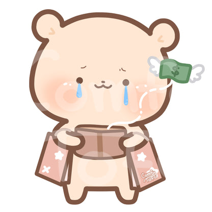 Broke Bear Vinyl Sticker