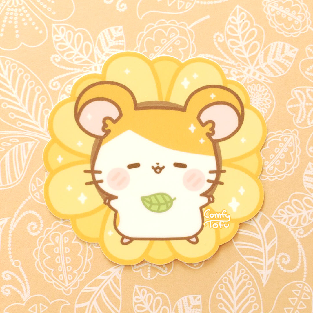 Sunflower Hammy Vinyl Sticker