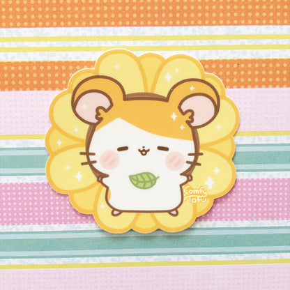 Sunflower Hammy Vinyl Sticker