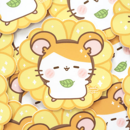 Sunflower Hammy Vinyl Sticker