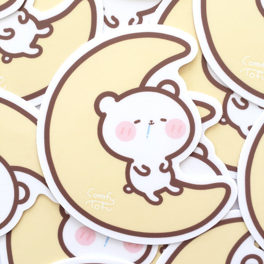 Sleepy Bear Vinyl Sticker