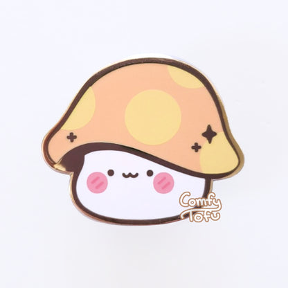 Orange Mushroom Pin