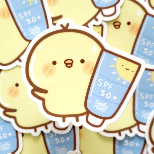 Sunscreen Chimken Vinyl Sticker