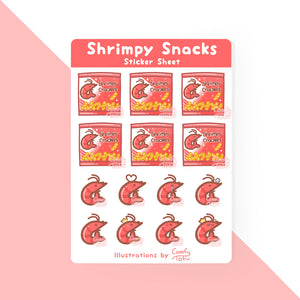 Shrimpy Crackers Sticker Sheet