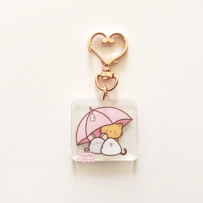 Spring Rain Acrylic Keychain