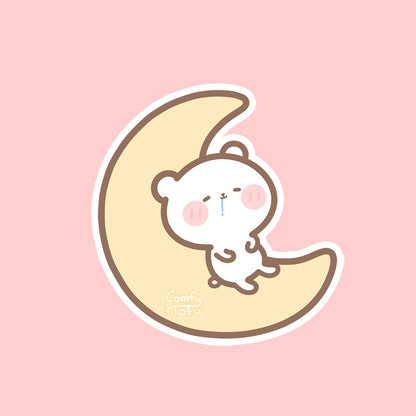 Sleepy Bear Vinyl Sticker